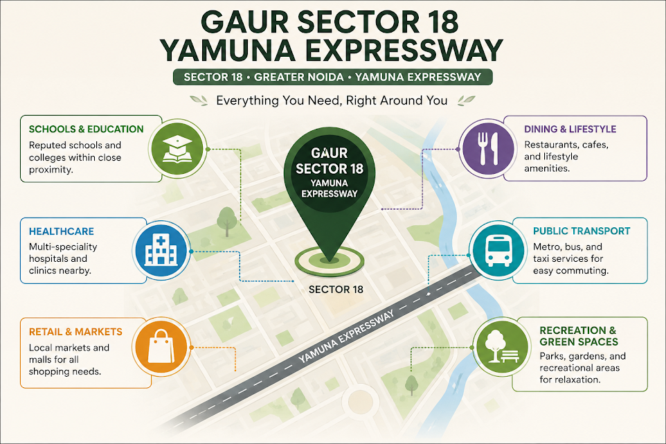 Greater Noida Sector 18 surrounding location